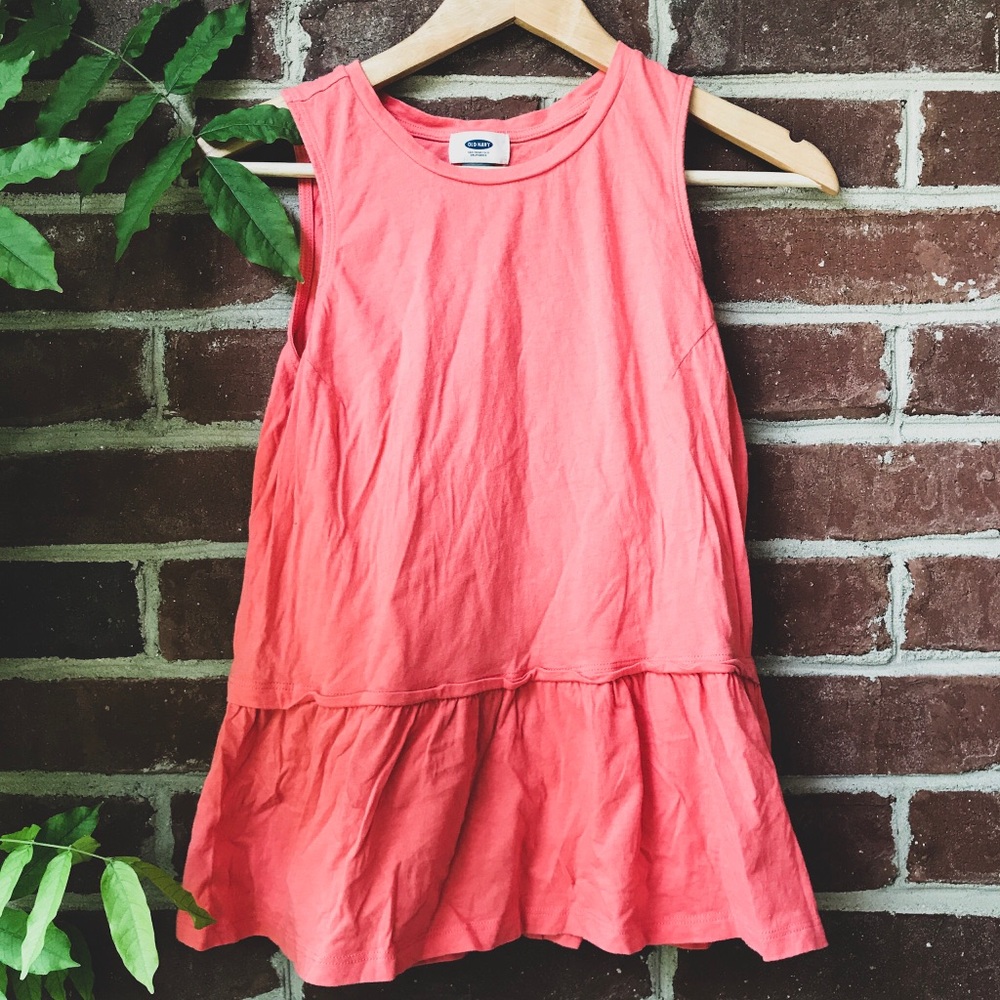 Coral Peplum Tank